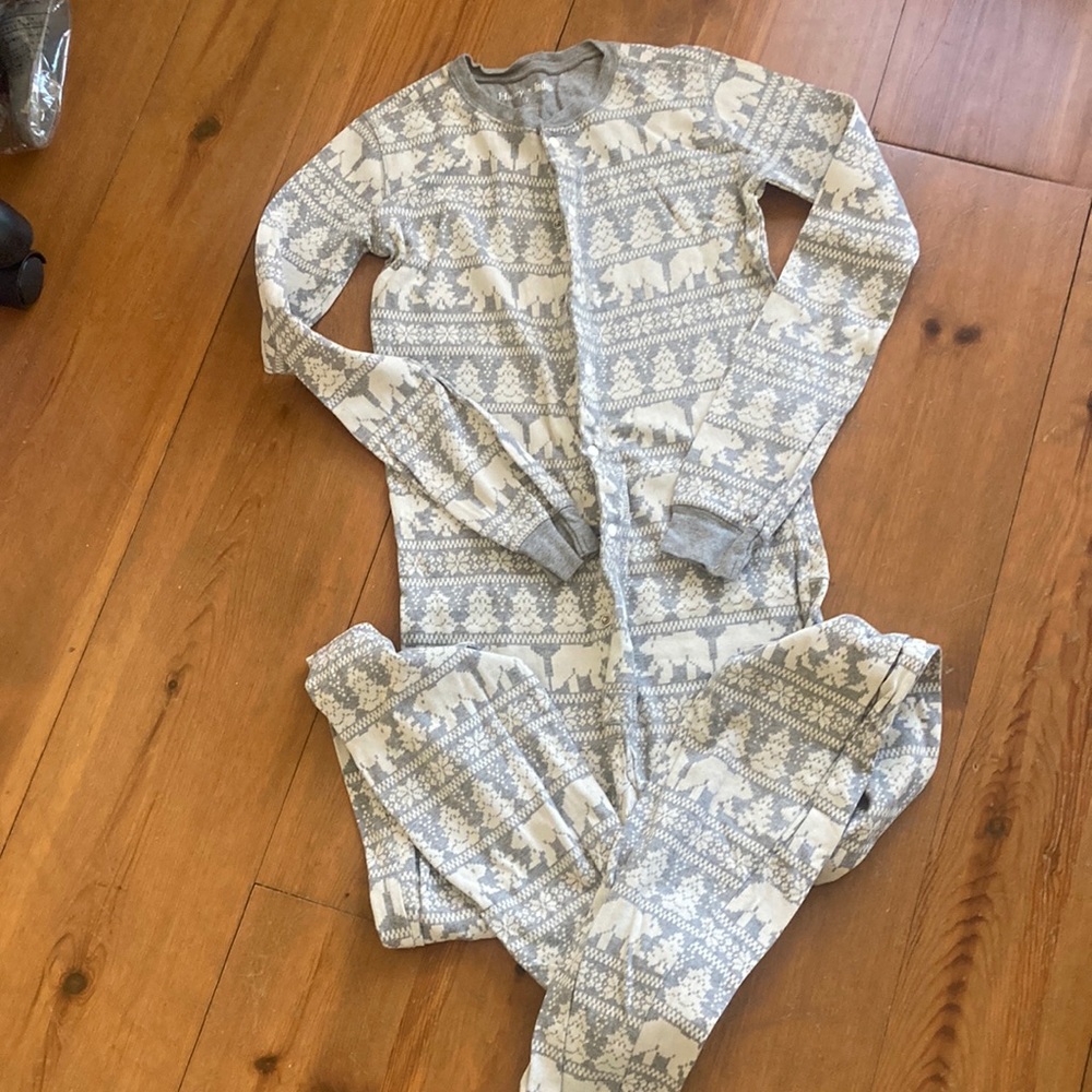 Hatley x Indigo Size 12 grey onesie pajama